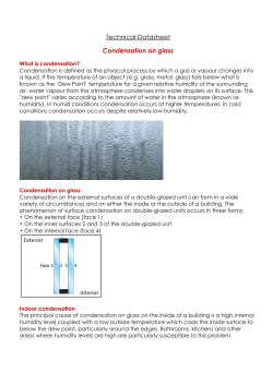 to our Condensation Technical Datasheet