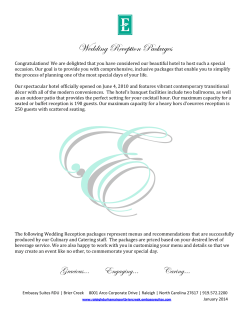 Wedding Reception Packages