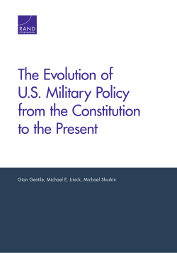 The Evolution of US Military Policy from the Constitution to the Present