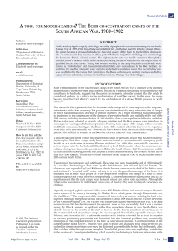 Boers in the camps - South African Journal of Science