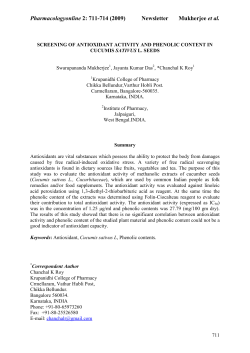Pharmacologyonline 2: 711-714 (2009) ewsletter Mukherjee et al.