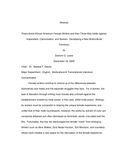 Abstract Postcolonial African American Female Writers and their