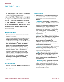 SAFE-R Corners - University of Minnesota Extension