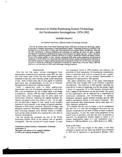 Advances in Global Positioning System Technology for