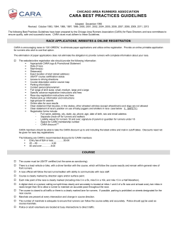 Medical office registration form - Chicago Area Runners Association