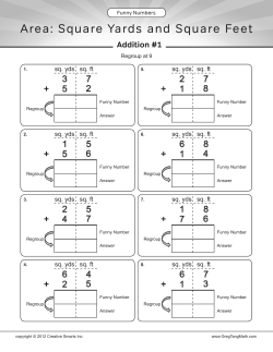 Area: Square Yards and Square Feet