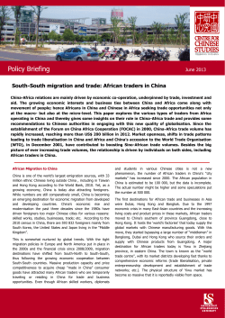 African traders in China - The Centre for Chinese Studies