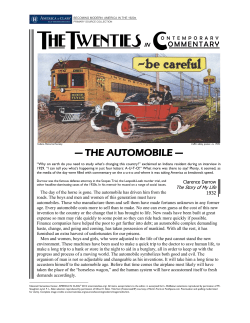 The Automobile in the 1920s: Collected