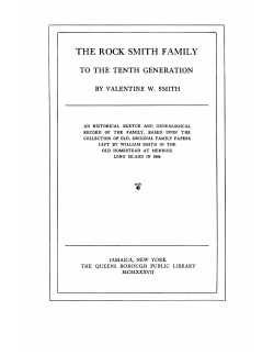 John "Rock" Smith - Long Island Genealogy