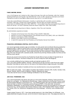 judges` biographies 2016 - Erie Shores Kennel Club