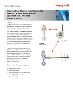 Series XYR 5000 Wireless Dual Discrete Input Transmitters
