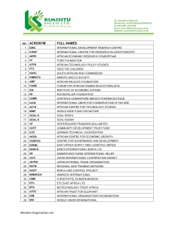 Member Organization List NO ACRONYM FULL NAMES