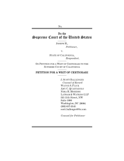 Petition for Certiorari