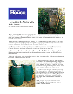 Harvesting the Water with Rain Barrels