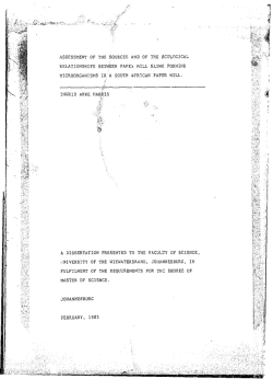 assessment of the sources and of the ecological relationships