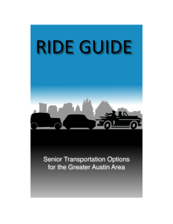 Senior Transportation Options for the Greater Austin Area