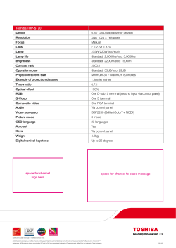 Toshiba TDP-ST20 Device 0.55&rdquo; DMD (Digital Mirror Device