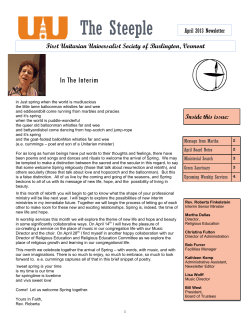 The Steeple - The First Unitarian Universalist Society