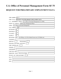 US Office of Personnel Management Form SF-75