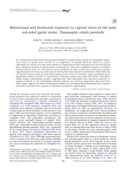 Behavioural and hormonal responses to capture stress in the male
