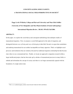 CONCEPTUALIZING SIMULTANEITY - Initiative for Policy Dialogue