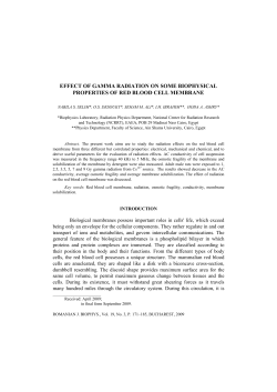 effect of gamma radiation on some biophysical properties of red