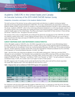 Academic CME/CPD in the United States and Canada: