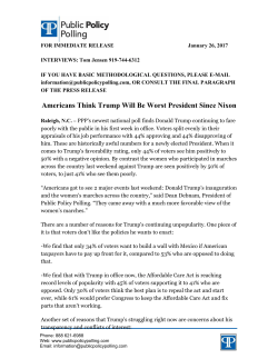 Americans Think Trump Will Be Worst President Since Nixon