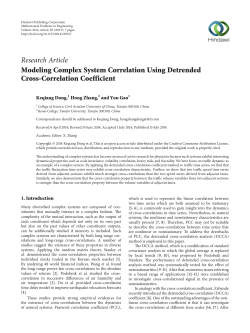 Modeling Complex System Correlation Using Detrended Cross