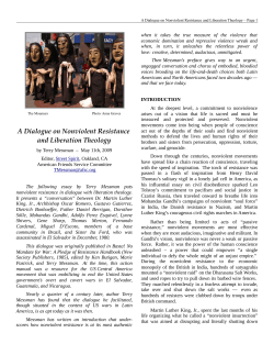 A Dialogue on Nonviolent Resistance and