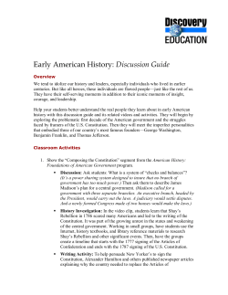 Early American History: Discussion Guide