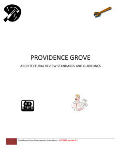 PROVIDENCE GROVE ARC Guidelines