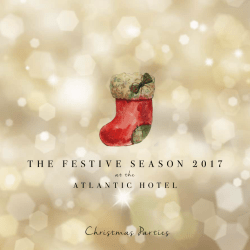 Christmas Brochure 2017 - Sapori Ristorante Italiano