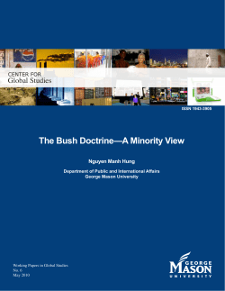 The Bush Doctrine&mdash;A Minority View