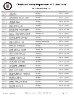 Inmate List - Cheshire County government