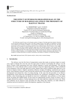 THE EFFECT OF PENDOLINO HIGH