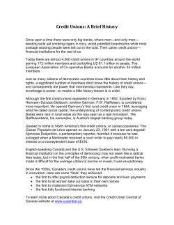 Credit Unions: A Brief History