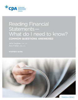 Reading Financial Statements