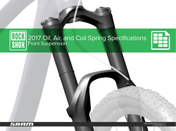 2017 Oil, Air, and Coil Spring Specifications