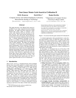 Non-Linear Monte-Carlo Search in Civilization II