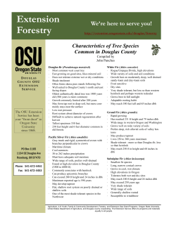Characteristics of Tree Species Common in Douglas County