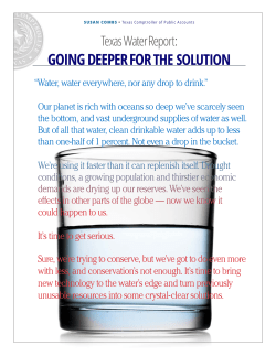 96-1746 Texas Water Report: Going Deeper for the