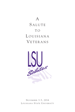 salute to louisiana veterans - Cadets of the Ole War Skule