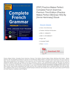 Practice Makes Perfect: Complete French Grammar