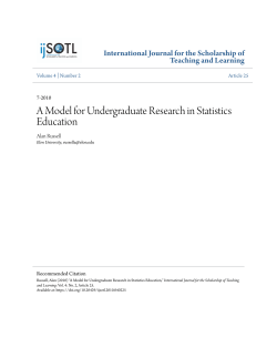 A Model for Undergraduate Research in Statistics Education