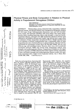Physical fitness and body composition in relation to physical activity