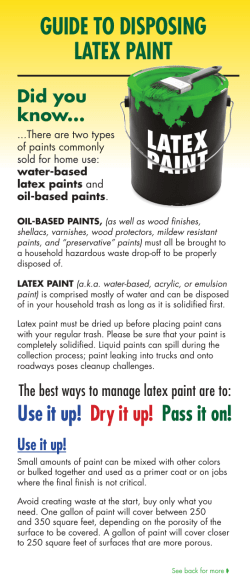 guide to disposing latex paint