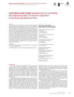 Laboratory and image spectroscopy for evaluating the biophysical