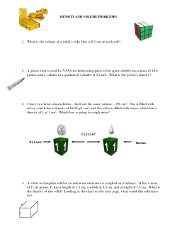 Density and Volume Problems