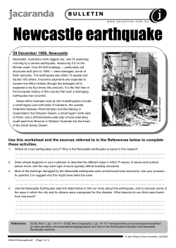 Newcastle earthquake
